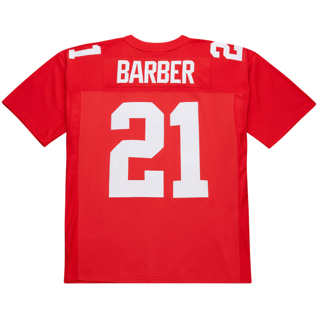 Elroe NY.Giants #21 Tiki Barber Mitchell & Ness Red 2004 Legacy Replica Stitched Puhic Jersey