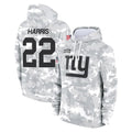 Elroe NY.Giants #22 Najee Harris Player Arctic Camo Salute to Service Pullover Hoodies Limited Game Stitched Jerseys