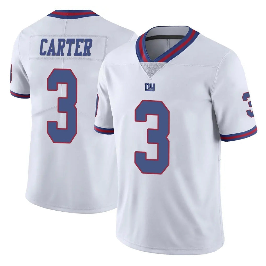 Elroe NY.Giants #3 Abdul Carter Player White Color Rush Home Game Stitched Jerseys