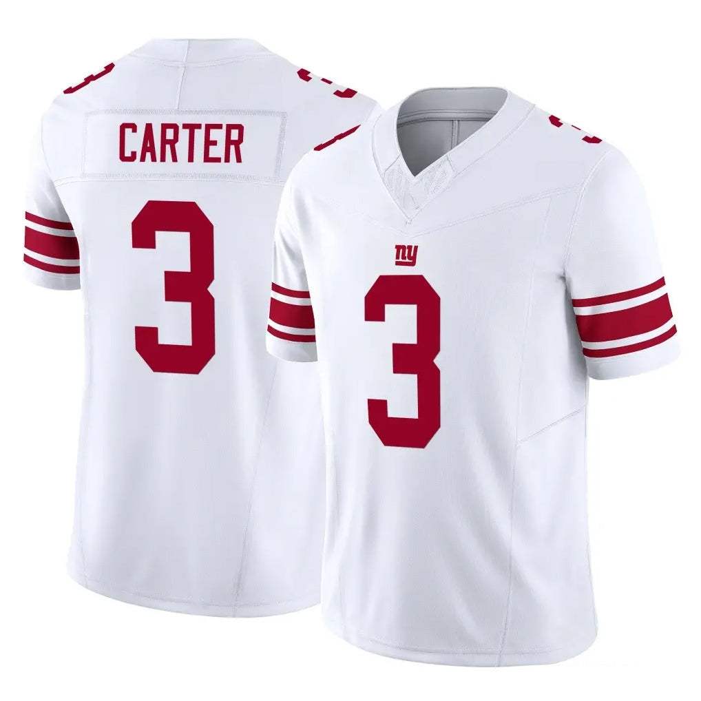 Elroe NY.Giants #3 Abdul Carter Player White Limited Vapor F.U.S.E. Home Game Stitched Jerseys