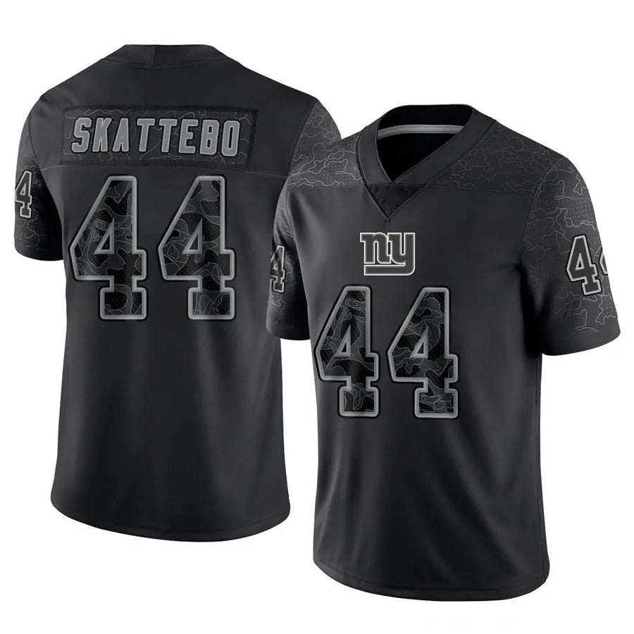 Elroe NY.Giants #44 Cam Skattebo Player Black RFLCTV Limited Stitched Jerseys