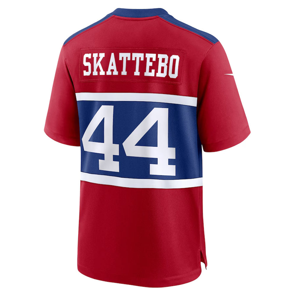 Elroe NY.Giants #44 Cam Skattebo Player Century Red Home Game Stitched Jerseys