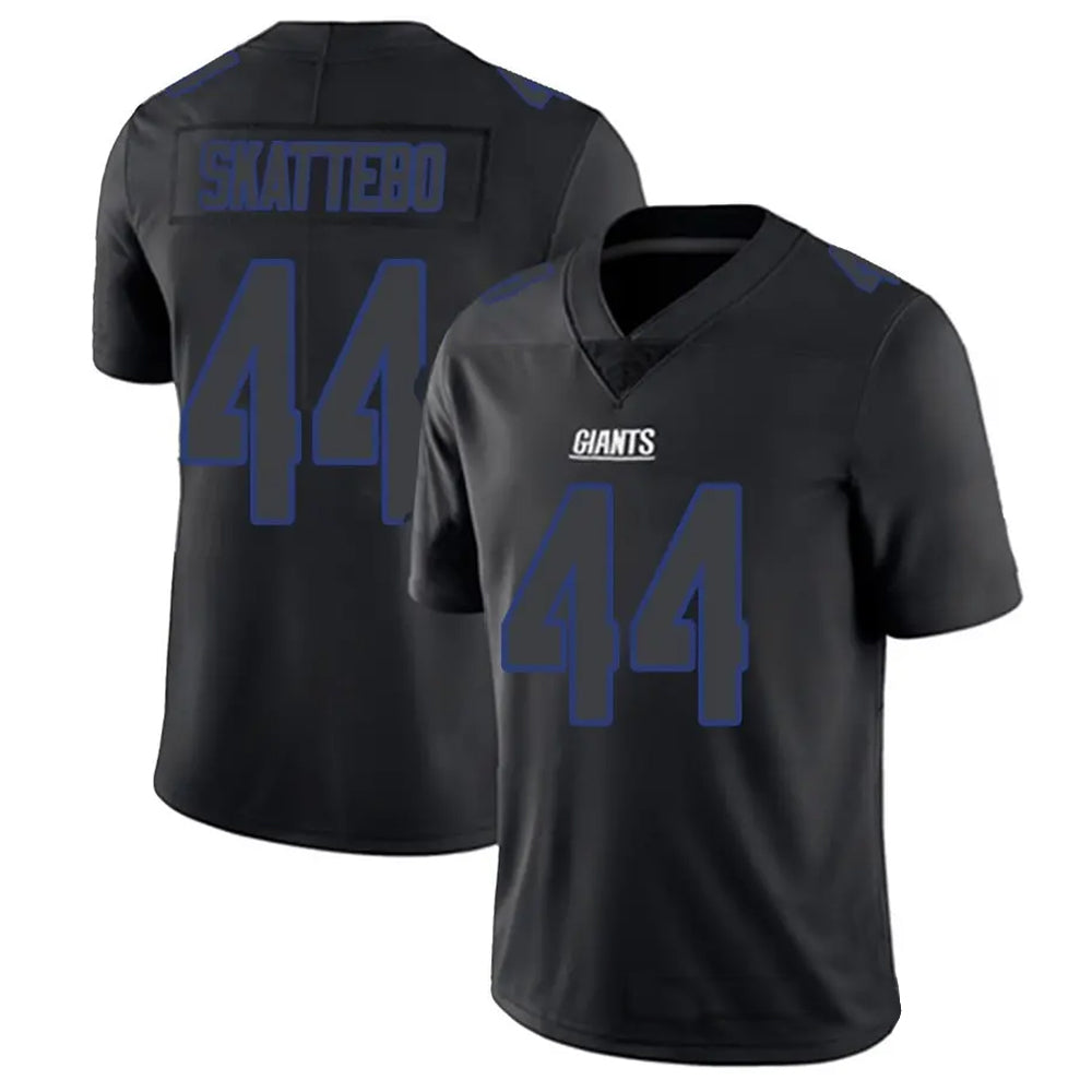 Elroe NY.Giants #44 Cam Skattebo Player Limited Black Impact Stitched Jerseys