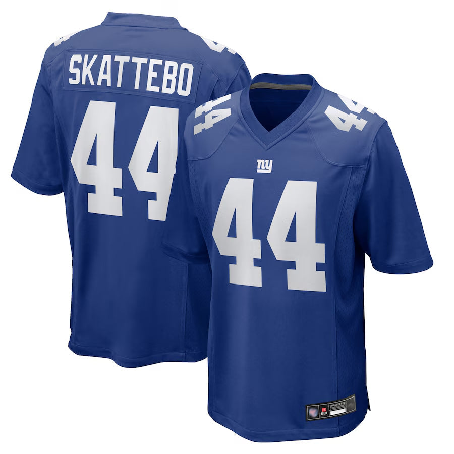 Elroe NY.Giants #44 Cam Skattebo Player Royal Team Game Football Jerseys