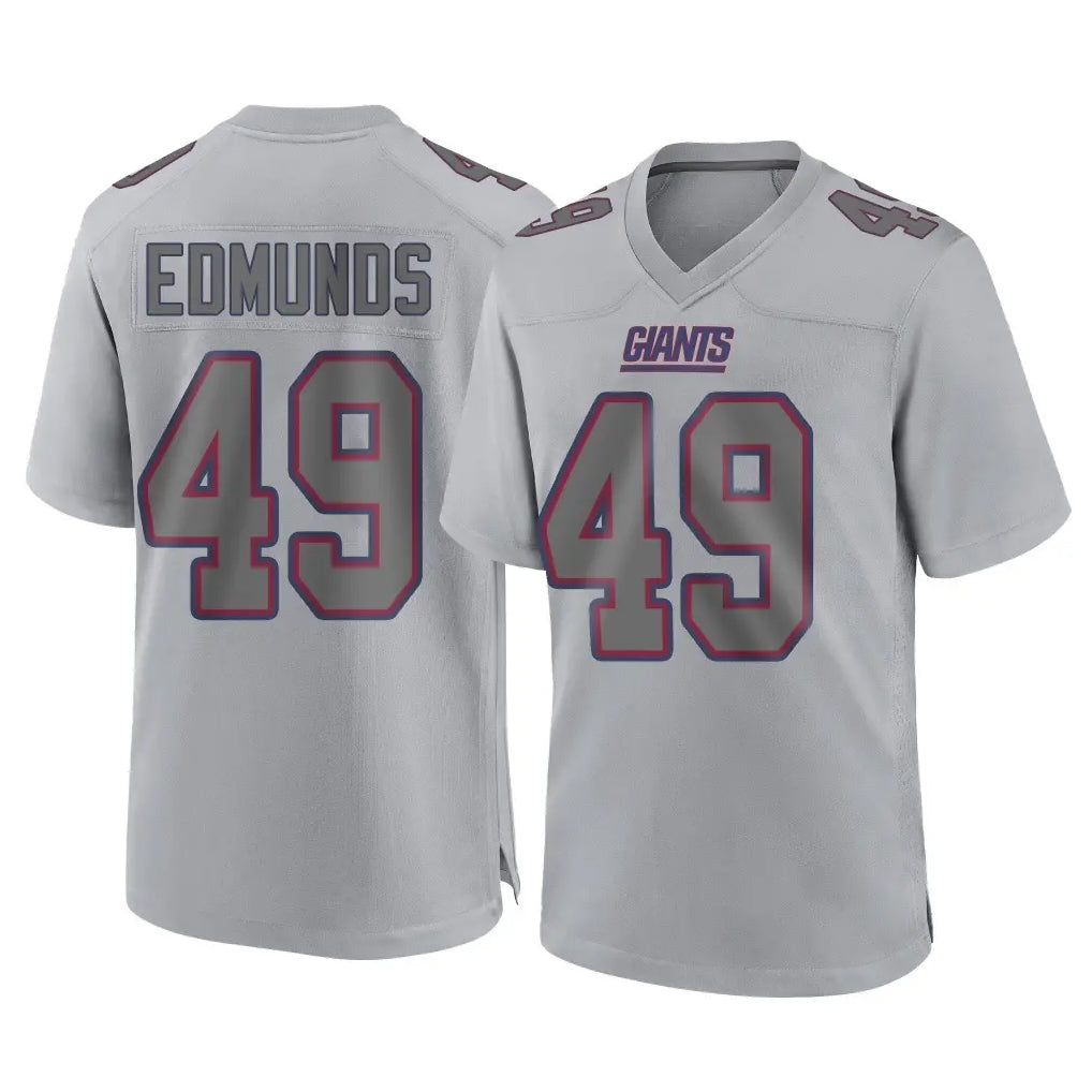 Elroe NY.Giants #49 Tremaine Edmunds Player Gray Atmosphere Fashion Limited Game Stitched Jerseys