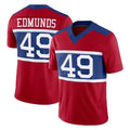 Elroe NY.Giants #49 Tremaine Edmunds Player Red Century Vapor F.U.S.E. Home Game Stitched Jerseys