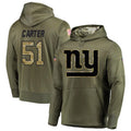 Elroe NY.Giants #51 Abdul Carter Player Salute to Service Hoodies Stitched Jerseys
