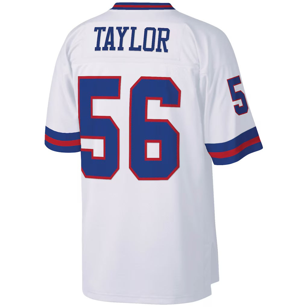 Elroe NY.Giants #56 Lawrence Taylor Mitchell & Ness White Legacy Replica Stitched Jerseys