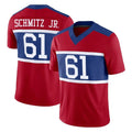 Elroe NY.Giants #61 John Michael Schmitz Jr. Player Red Century Vapor F.U.S.E. Home Game Stitched Jerseys