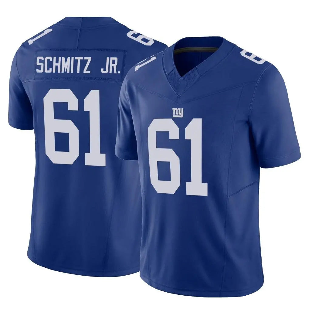 Elroe NY.Giants #61 John Michael Schmitz Jr. Player Royal Limited Vapor F.U.S.E. Home Game Stitched Jerseys