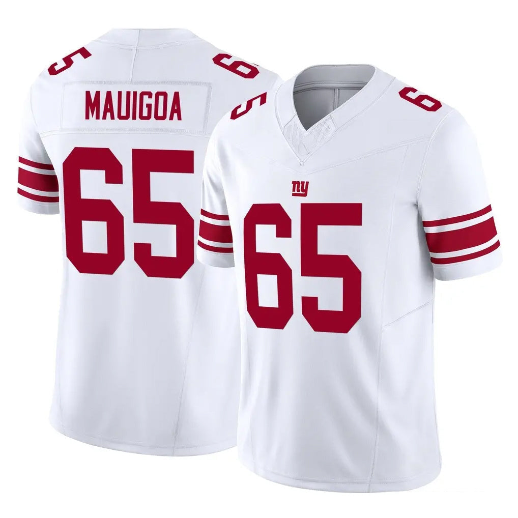 Elroe NY.Giants #65 Francis Mauigoa Player White Limited Vapor F.U.S.E. Home Game Stitched Jerseys