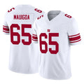 Elroe NY.Giants #65 Francis Mauigoa Player White Limited Vapor F.U.S.E. Home Game Stitched Jerseys