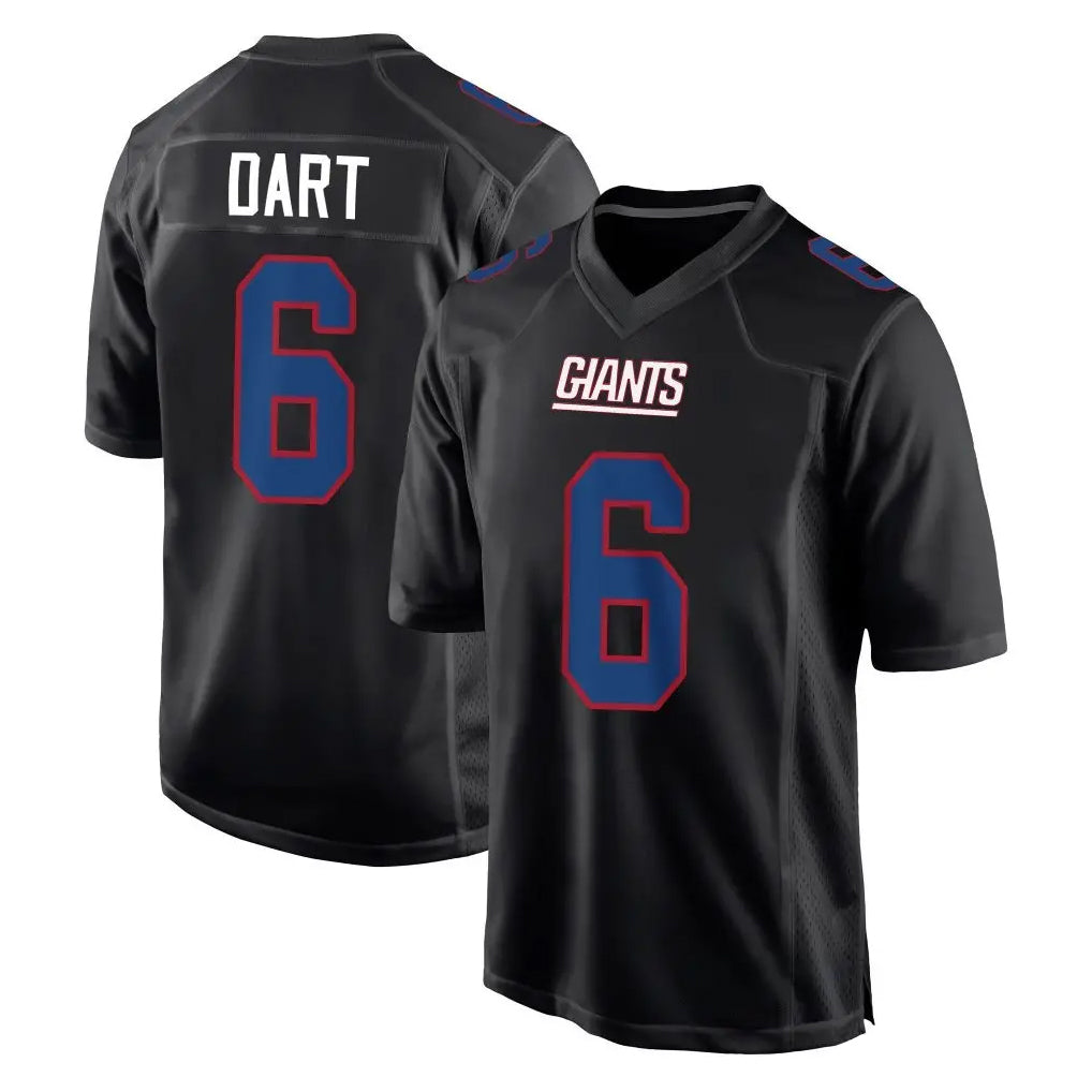 Elroe NY.Giants #6 Jaxson Dart Player Carbon Fashion Limited Home Game Stitched Jerseys