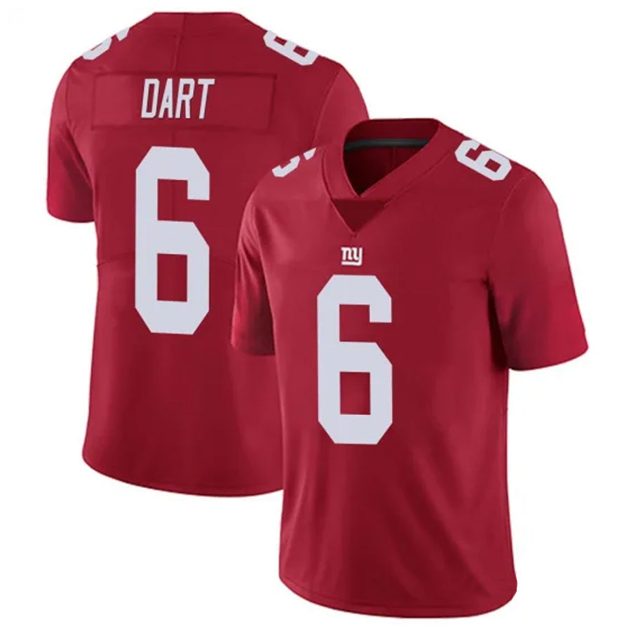 Elroe NY.Giants #6 Jaxson Dart Player Red Alternate Vapor Limited Stitched Jerseys