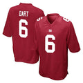 Elroe NY.Giants #6 Jaxson Dart Player Red Home Game Stitched Jerseys