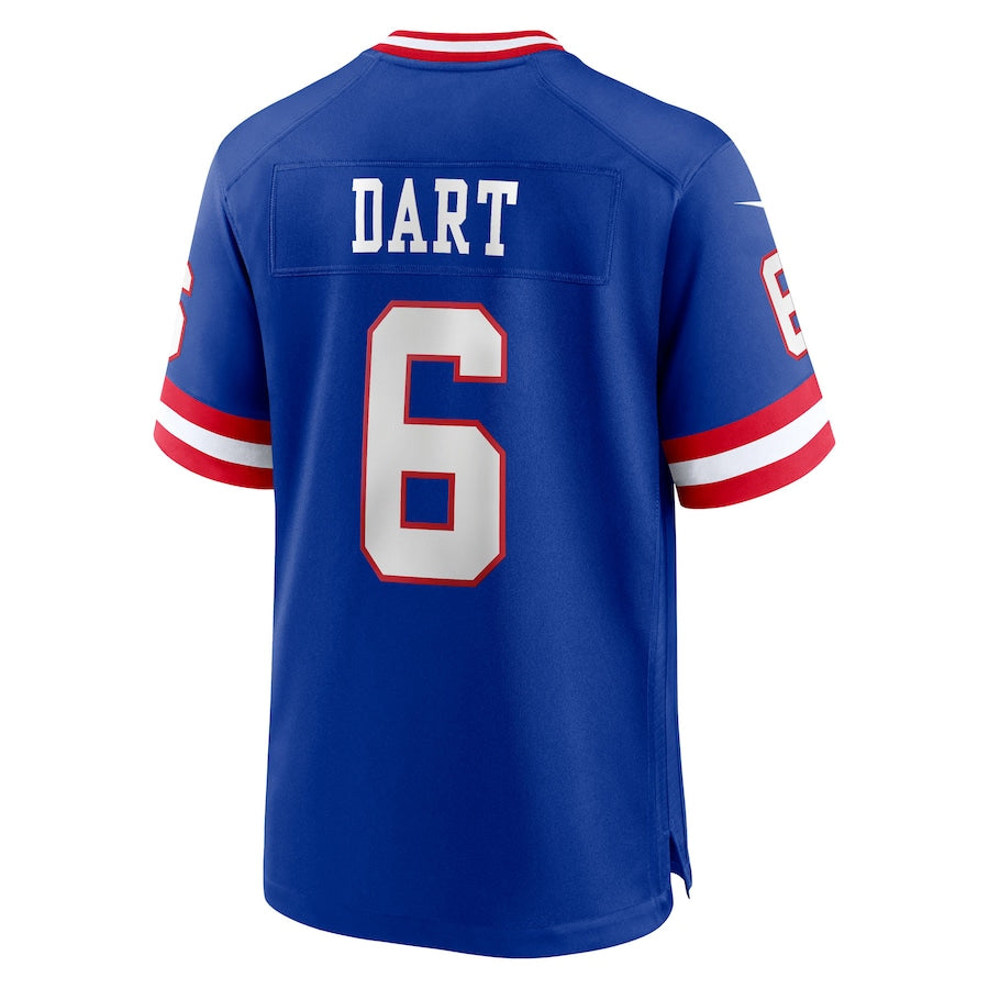 Elroe NY.Giants #6 Jaxson Dart Player Royal Alternate Classic Game Stitched Jerseys