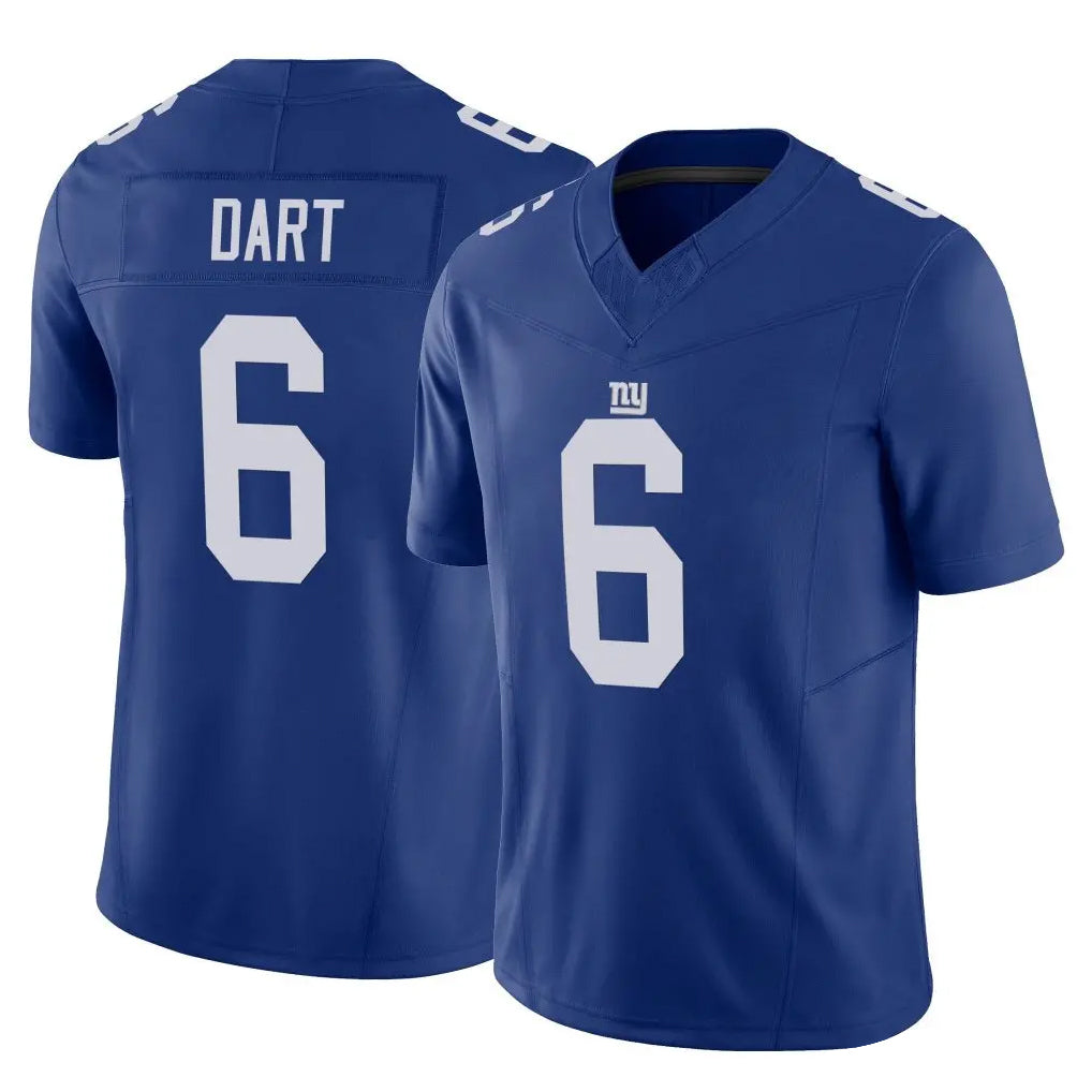 Elroe NY.Giants #6 Jaxson Dart Player Royal Limited Vapor F.U.S.E. Home Game Stitched Jerseys