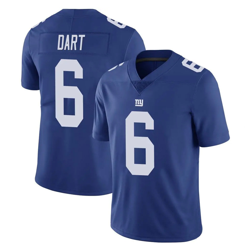 Elroe NY.Giants #6 Jaxson Dart Player Royal Limited Vapor Untouchable Home Game Stitched Jerseys