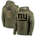 Elroe NY.Giants #6 Jaxson Dart Player Salute to Service Hoodies Stitched Jerseys