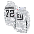 Elroe NY.Giants #72 Jermaine Eluemunor Player Arctic Camo Salute to Service Pullover Hoodies Limited Game Stitched Jerseys