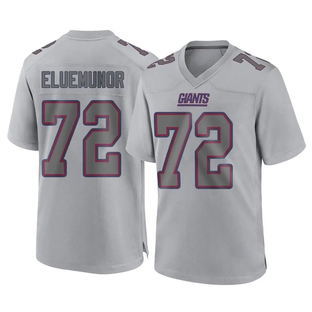 Elroe NY.Giants #72 Jermaine Eluemunor Player Gray Atmosphere Fashion Limited Game Stitched Jerseys