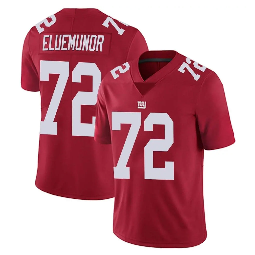 Elroe NY.Giants #72 Jermaine Eluemunor Player Red Limited Vapor Untouchable Home Game Stitched Jerseys
