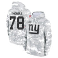 Elroe NY.Giants #78 Andrew Thomas Player Arctic Camo Salute to Service Pullover Hoodies Limited Game Stitched Jerseys