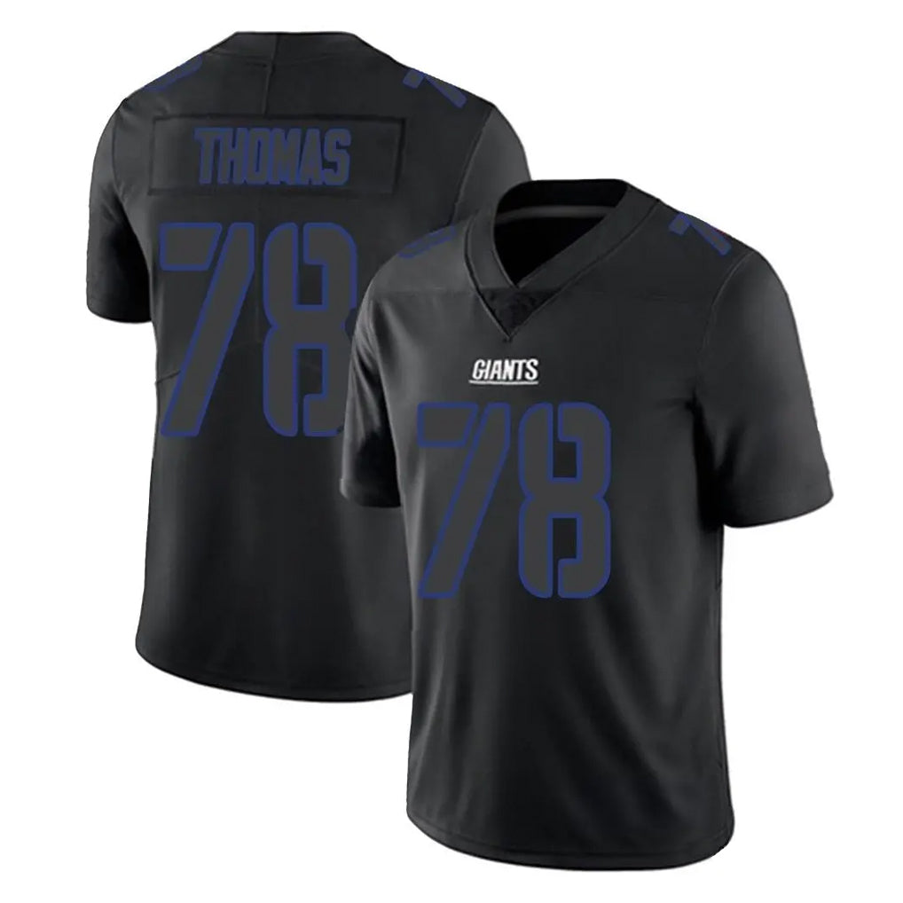 Elroe NY.Giants #78 Andrew Thomas Player Black Impact Limited Home Game Stitched Jerseys