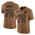 Elroe NY.Giants #78 Andrew Thomas Player Brown Salute To Service Limited Stitched Jerseys