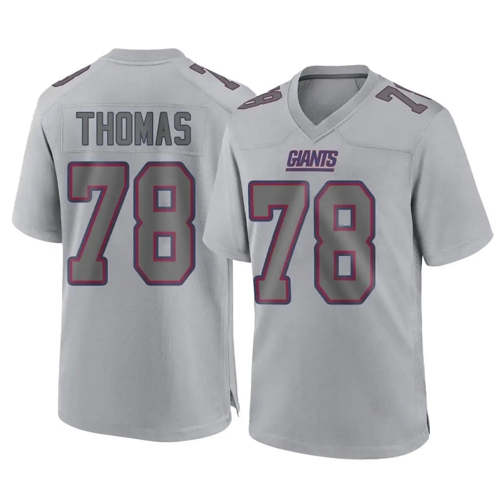 Elroe NY.Giants #78 Andrew Thomas Player Gray Atmosphere Fashion Limited Game Stitched Jerseys