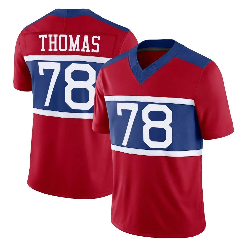 Elroe NY.Giants #78 Andrew Thomas Player Red Century Vapor F.U.S.E. Home Game Stitched Jerseys