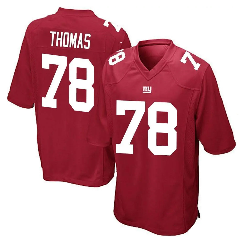 Elroe NY.Giants #78 Andrew Thomas Player Red Home Game Stitched Jerseys