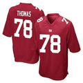 Elroe NY.Giants #78 Andrew Thomas Player Red Home Game Stitched Jerseys