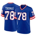 Elroe NY.Giants #78 Andrew Thomas Player Royal Classic Home Game Stitched Jerseys