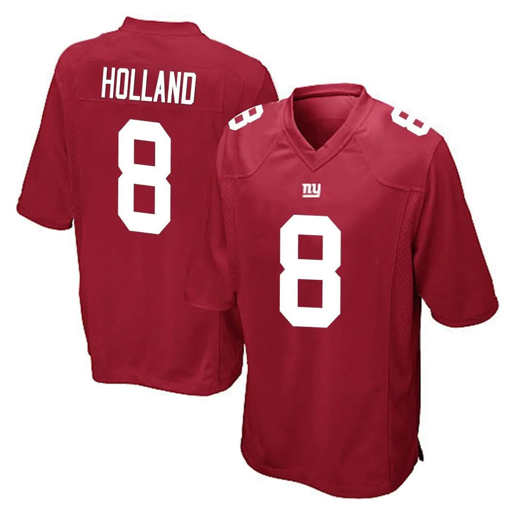 Elroe NY.Giants #8 Jevon Holland Player Red Home Game Stitched Jerseys