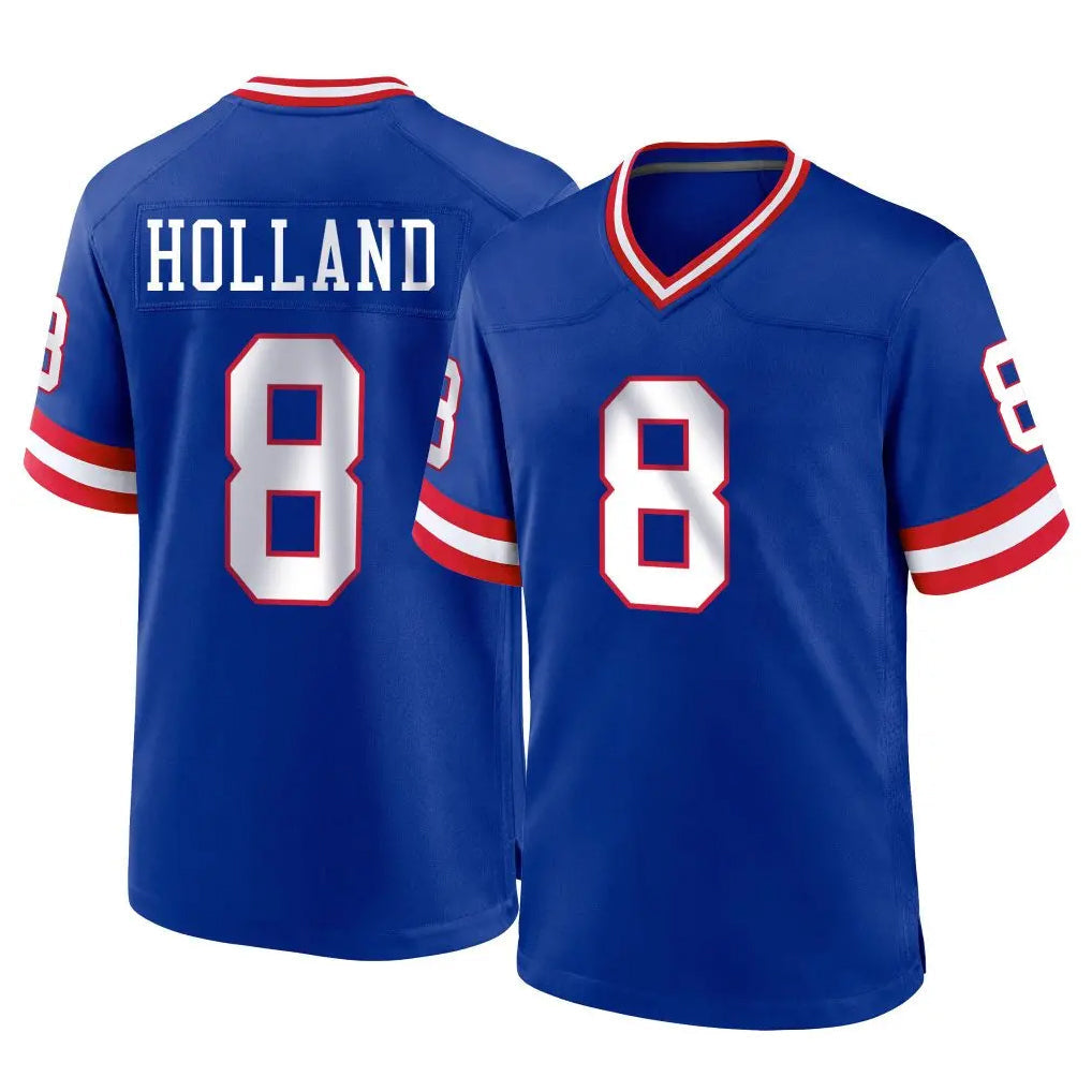 Elroe NY.Giants #8 Jevon Holland Player Royal Classic Home Game Stitched Jerseys