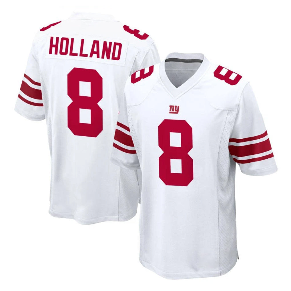 Elroe NY.Giants #8 Jevon Holland Player White Home Game Stitched Jerseys