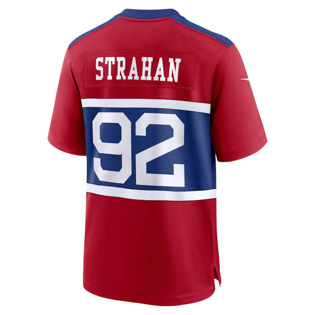 Elroe NY.Giants #92 Michael Strahan Century Red Alternate Retired Player Game Stitched Jerseys