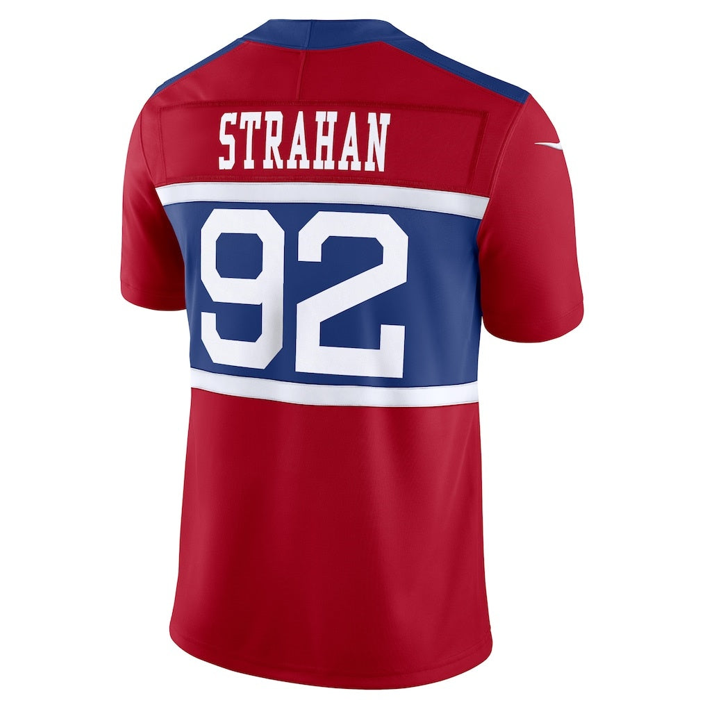 Elroe NY.Giants #92 Michael Strahan Century Red Alternate Vapor F.U.S.E. Retired Player Limited Stitched Jerseys