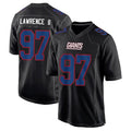 Elroe NY.Giants #97 Dexter Lawrence II Player Black Carbon Fashion Stitched Jerseys