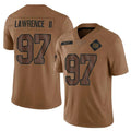 Elroe NY.Giants #97 Dexter Lawrence II Player Brown Salute To Service Limited Stitched Jerseys