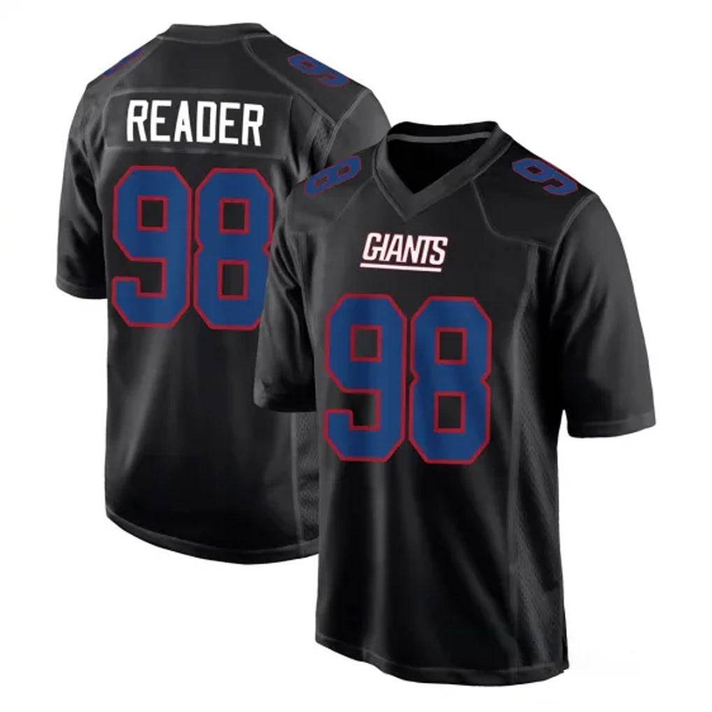 Elroe NY.Giants #98 DJ Reader Player Carbon Fashion Limited Home Game Stitched Jerseys