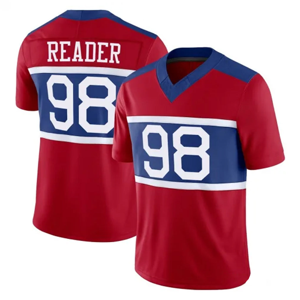 Elroe NY.Giants #98 DJ Reader Player Red Century Vapor F.U.S.E. Home Game Stitched Jerseys
