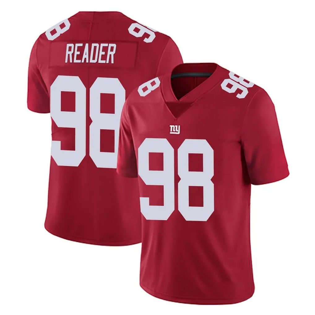 Elroe NY.Giants #98 DJ Reader Player Red Limited Vapor Untouchable Home Game Stitched Jerseys