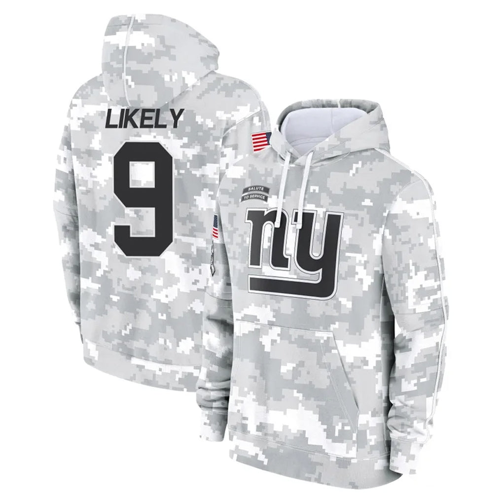 Elroe NY.Giants #9 Lsaiah Likely Player Arctic Camo Salute to Service Pullover Hoodies Limited Game Stitched Jerseys