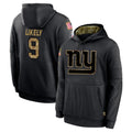 Elroe NY.Giants #9 Lsaiah Likely Player Black Salute to Service Hoodies Limited Game Stitched Jerseys