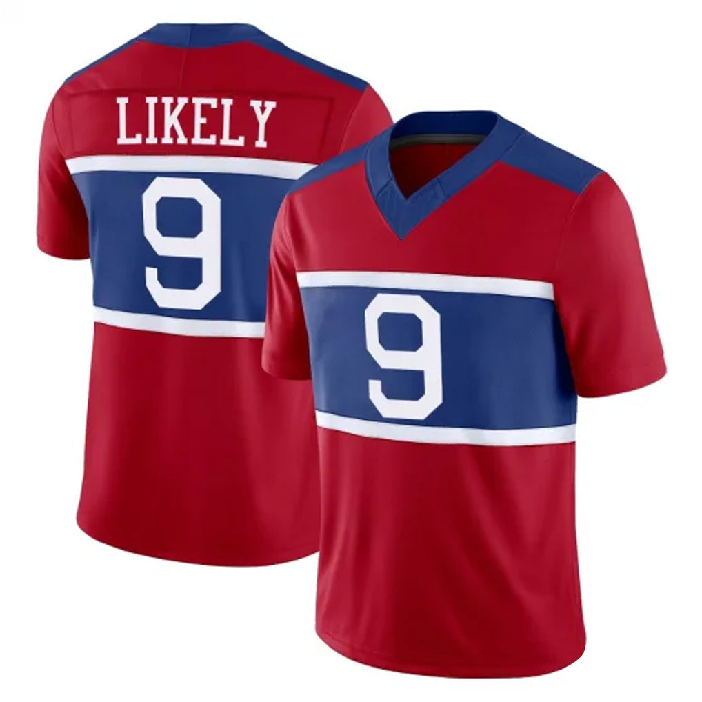 Elroe NY.Giants #9 Lsaiah Likely Player Red Century Vapor F.U.S.E. Home Game Stitched Jerseys