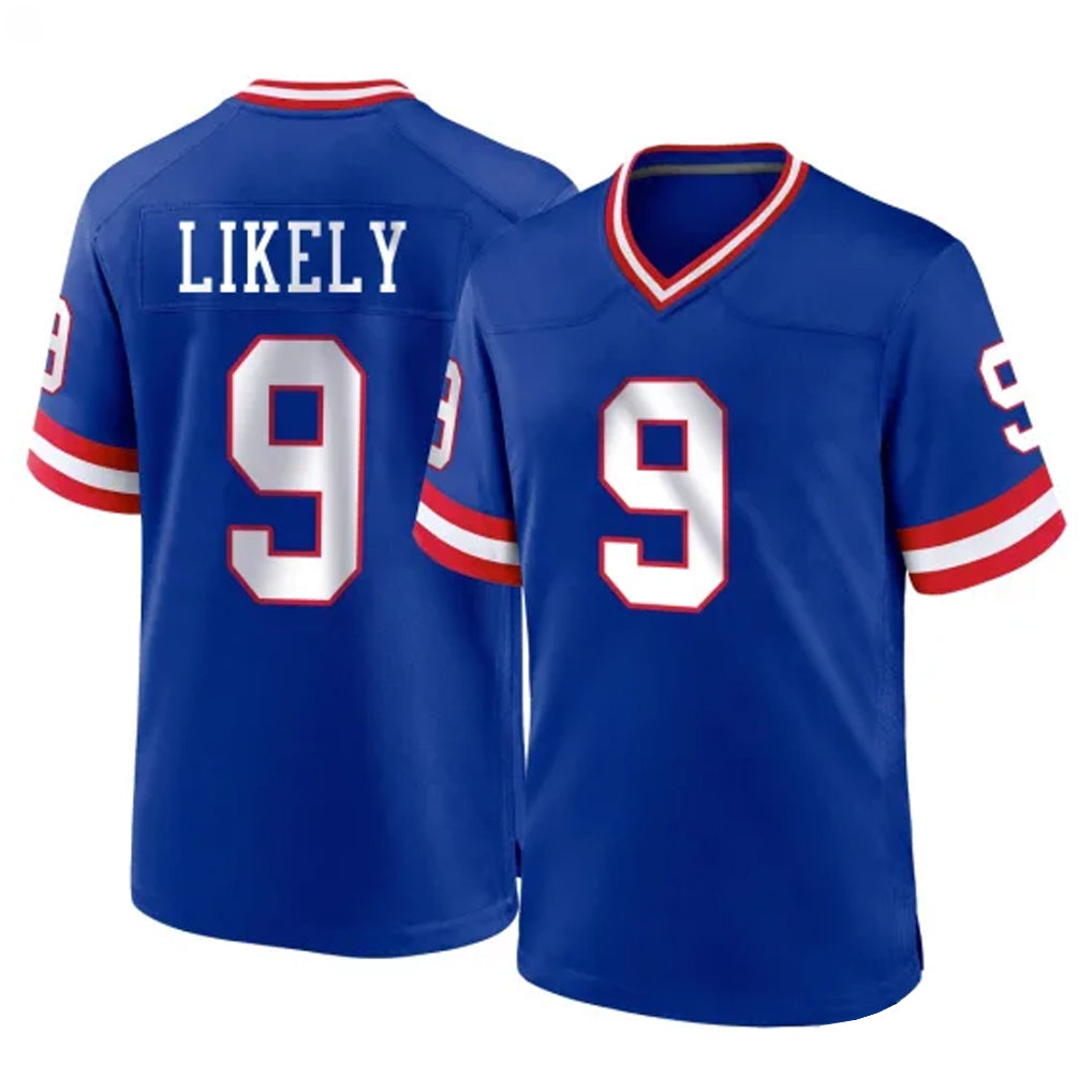 Elroe NY.Giants #9 Lsaiah Likely Player Royal Classic Home Game Stitched Jerseys