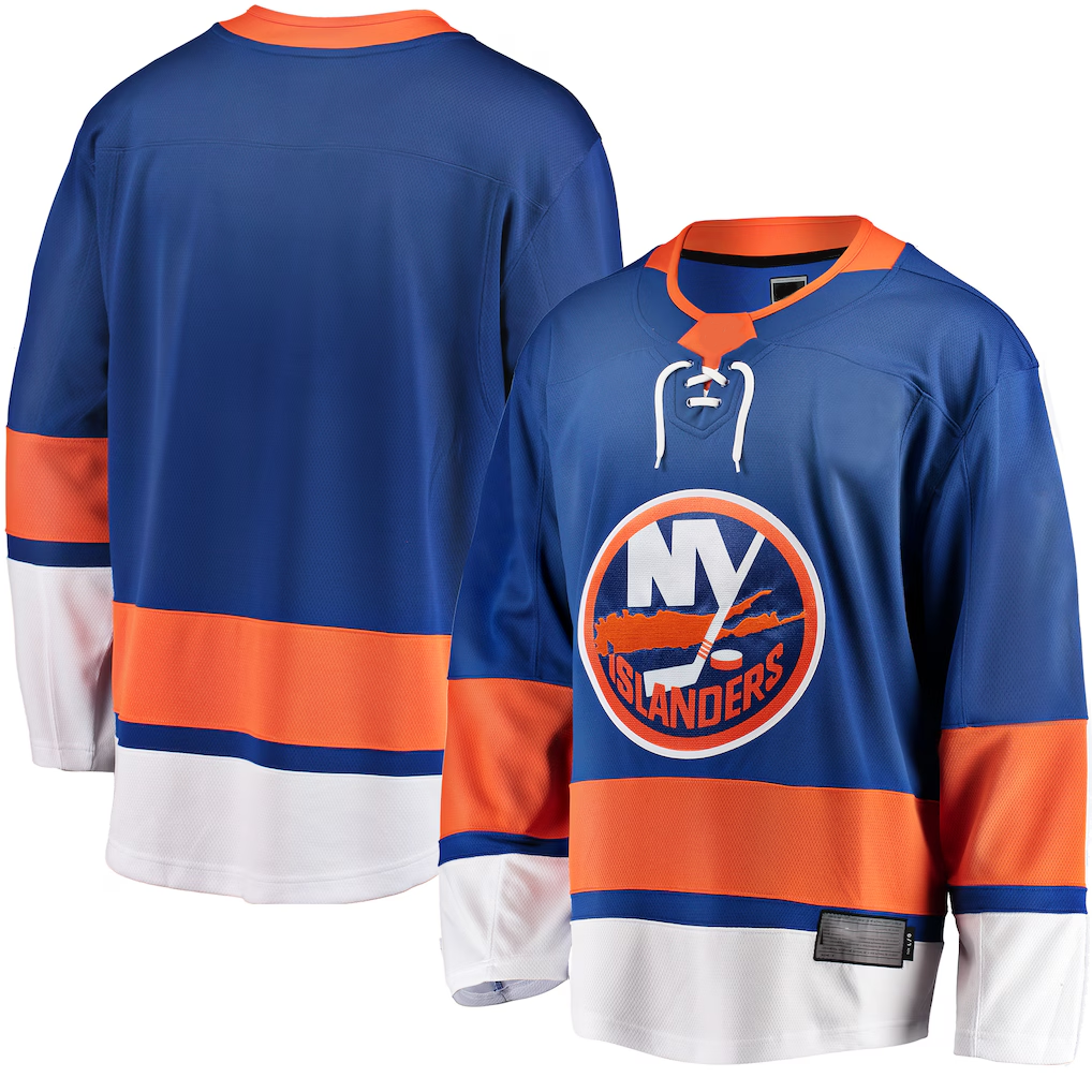Elroe NY.Islanders Blue Breakaway Home Jerseys