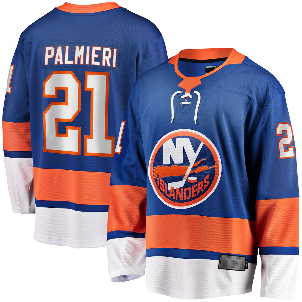 Elroe NY.Islanders #21 Kyle Palmieri Royal Home Breakaway Replica Jerseys